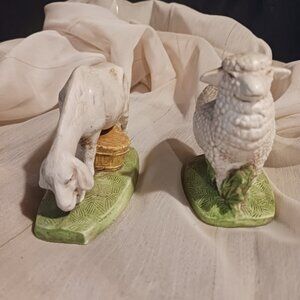 Vintage Byron mold Sheep and Goat figurines